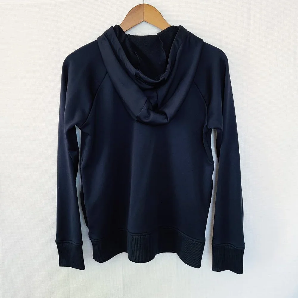 Under Armour ColdGear Black Loose Fit Pullover Hooded Sweatershirt Women's Small